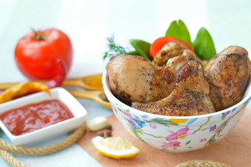 Appetizing fried chicken
