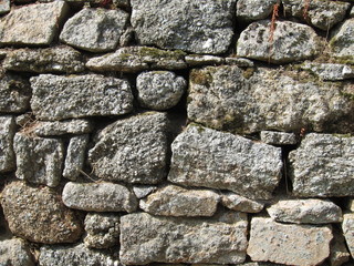 Solid wall made of stone