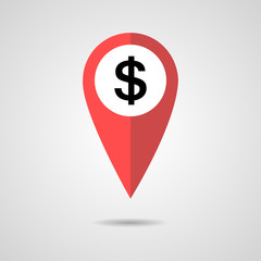 Pointer dollar, bank branch