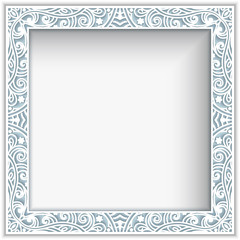Square paper lace frame