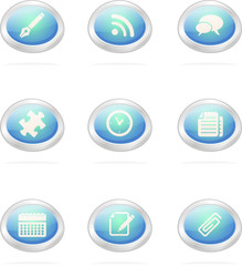 vector image of various computer icons.