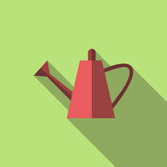 Watering can, long shadow