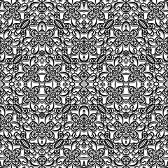 Black and white lace texture, seamless pattern