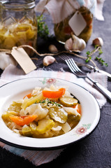 Homemade canned vegetables