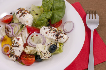 salad with fresh vegetables