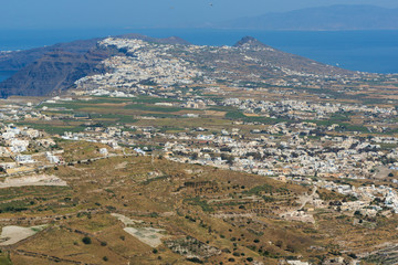 Obraz premium Panoramic view of Santorini island, Thira, Cyclades, Greece