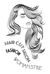 Beauty Salon Lettering. Custom handmade calligraphy. Vector illustration