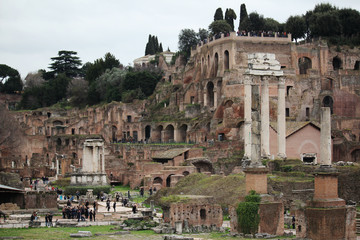 Fototapeta na wymiar Ancient forum in Rome, Italy 