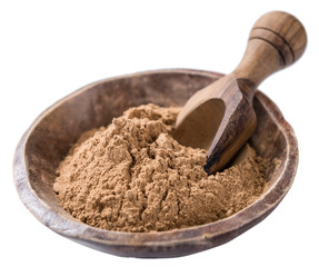 Galangal Powder isolated on white