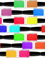 Colorful nail polishes, close-up