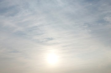 Sun on cloudy sky
