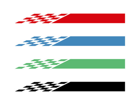 Racing Flag Set Vector