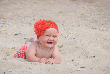 Baby on a sand