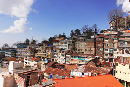 Beautiful View Of Houses And Hill In Murree, Pakistan