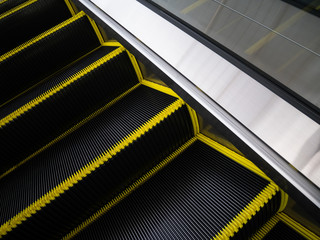 Brush bristles of Escalator for danger accident concept