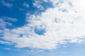 Sunny Day Blue Sky and Cloud Background