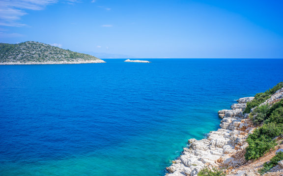 Aegean Sea Inlet in Summer