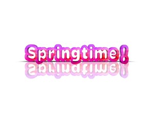springtime 3d word