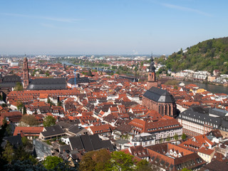 Naklejka na ściany i meble City view from the Königstuhl