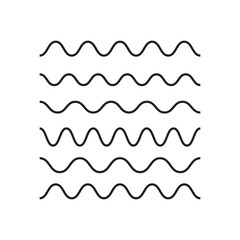 Waves outline icon, modern minimal flat design style. Wave thin line symbol