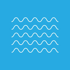 Water flat icon and concept illustration