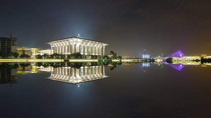 Night view at Masjid Tuanku Mizan Zainal Abidin, Putrajaya, Mala