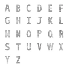 Abstract gray alphabets A to Z 1