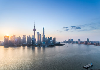 Fototapeta na wymiar sunrise of shanghai