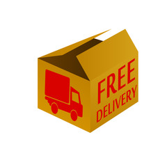 free delivery box package vector