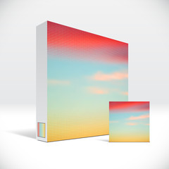 3D Identity box with abstract sky cover