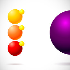 Infographics with group of flying balls