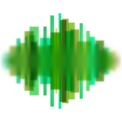 Blurred waveform made of lines