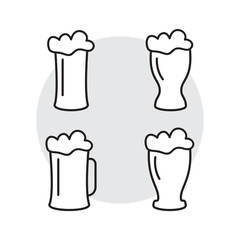 Beer concept with glasses design, vector illustration