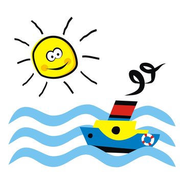 boat and sun