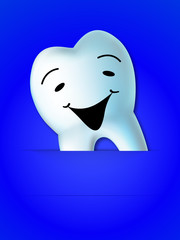 Background with smiling tooth