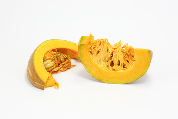 Yellow sweet ripe pumpkin