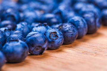 natural fresh blueberries closeup