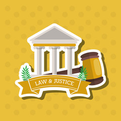 Law and Justice icon design, vector illustration