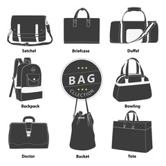 Collection bags Illustration vector set