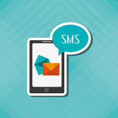 SMS icon design, vector illustration