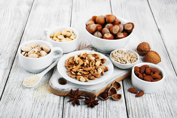 different types of nuts