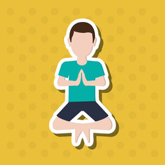 Yoga icon design, vector illustration