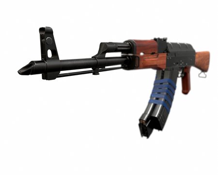 akm assault rifle 3d illustration