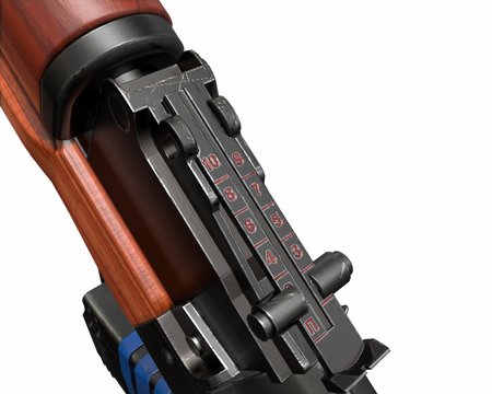 akm assault rifle 3d illustration