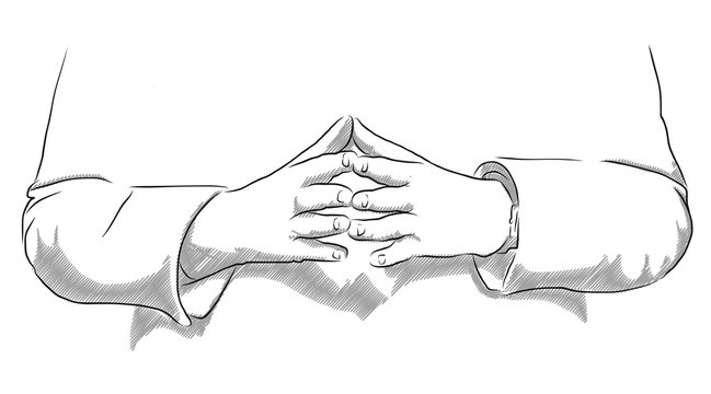 Geschäftsfrau Merkel Raute Verständigung