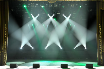 Free stage with lights