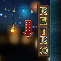 Retro Lights Banner