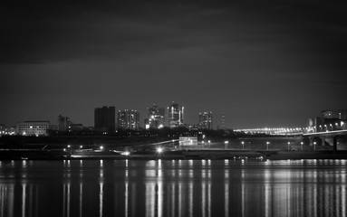 Fototapeta na wymiar Lights of the city at night