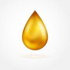 Yellow drop of oil icon