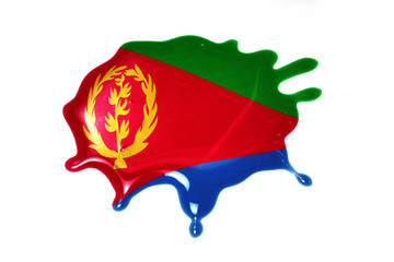blot with national flag of eritrea